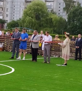 Открытие футбольной площадки